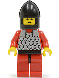 LEGO cas161 Scale Mail - Red with Red Arms, Red Legs with Black Hips, Black Chin-Guard