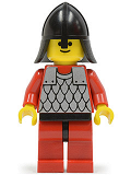 LEGO cas162 Scale Mail - Red with Red Arms, Red Legs with Black Hips, Black Neck-Protector